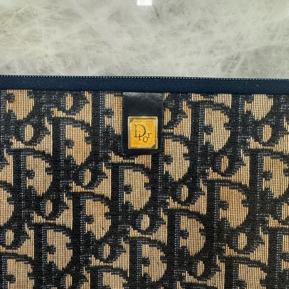 Vintage Dior Canvas Zip Pouch/Clutch - Picture 7 of 16